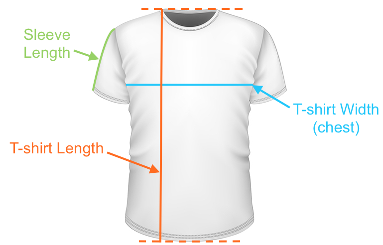 T-shirt size measurements